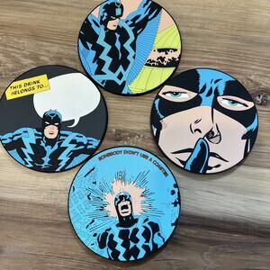 LOOT CRATE EXCLUSIVE MARVEL BLACK BOLT RUBBER COASTER SET 4PCS